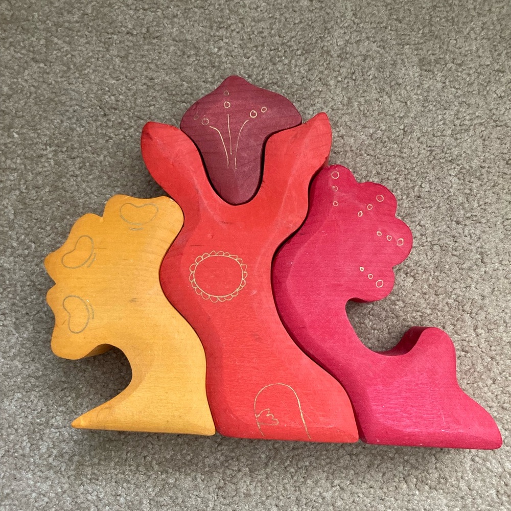 Grimms Wooden Toy Stacking Casa Coral